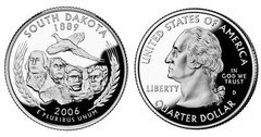 1/4 dollar (50 Estados de los EEUU - South Dakota)