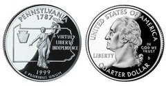 1/4 dollar (50 Estados de los EEUU - Pennsylvania)