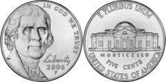 5 cents (Jefferson Nickel) Thomas Jefferson - Monticello