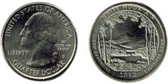 1/4 dollar (America The Beautiful - White Mountain, New Hampshire)