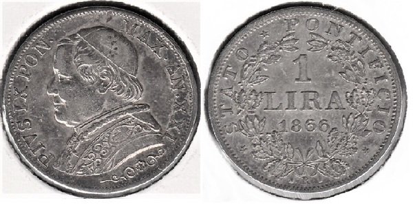 1 lira (Pius IX)