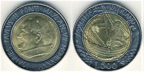 500 liras (John Paul II)