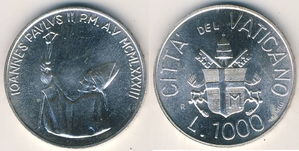 1.000 liras (John Paul II)