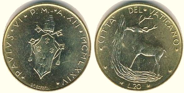 20 lire (Paul VI)