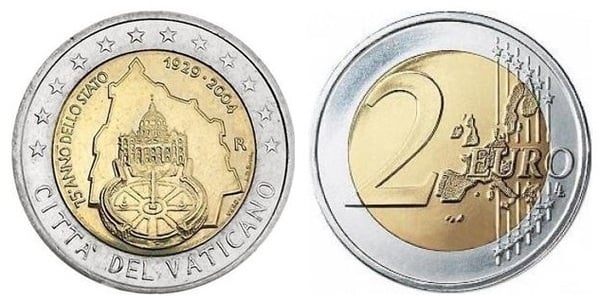 2 euro (75th Anniversary of the Founding of Vatican City State)