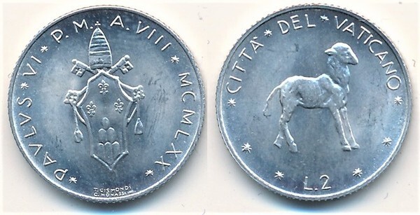 2 lire (Paul VI)