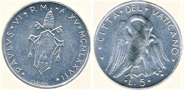 5 lire (Paul VI)