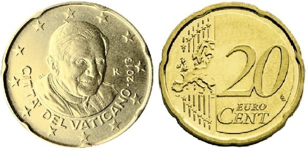 20 euro cent (Benedict XVI-2nd map)