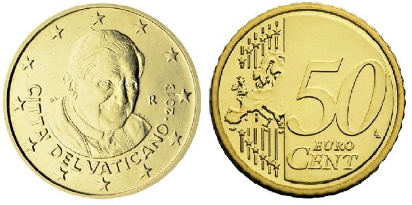 50 euro cent (Benedict XVI-2nd map)