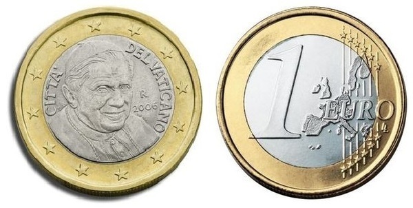 1 euro (Benedict XVI-1st map)