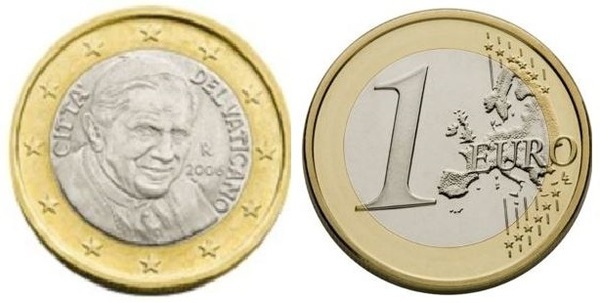 1 euro (Benedict XVI-2nd map)