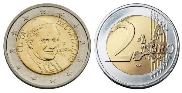 2 euro (Benedict XVI-1st map)