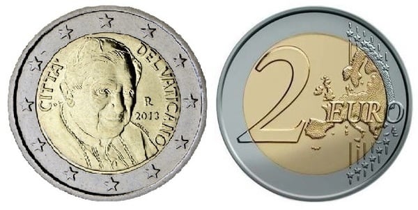 2 euro (Benedict XVI-2nd map)