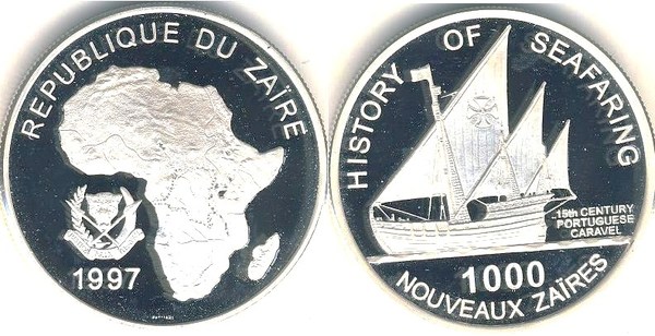 1.000 zaires (Portuguese Caravel)