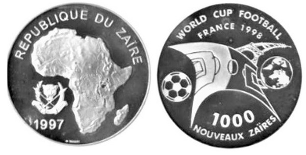 1.000 zaires (World Soccer Championship-France)