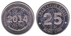 25 cents (Moneda-Bono)